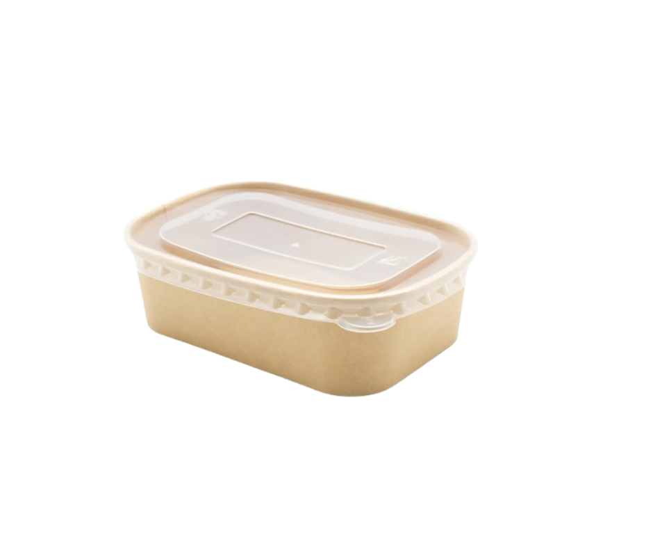 500ml Rectangular Kraft Bowl Yelai EcoTact