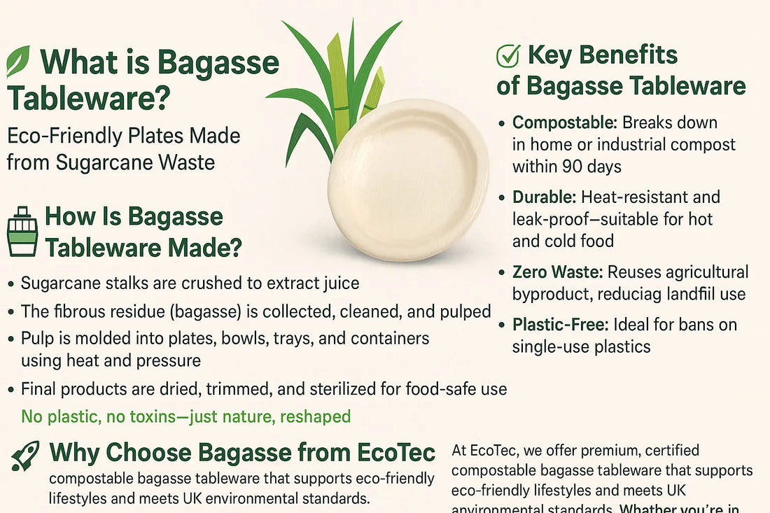 🌱 What is Bagasse Tableware?