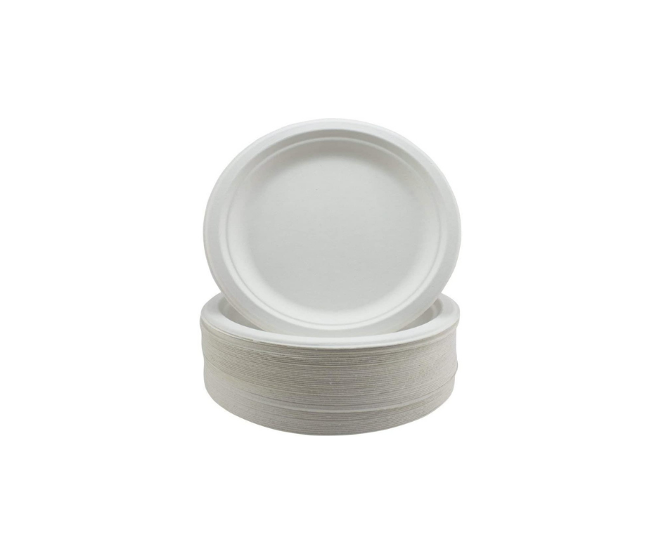 Eco friendly 10″ ROUND BAGASSE PLATE Yelai EcoTact