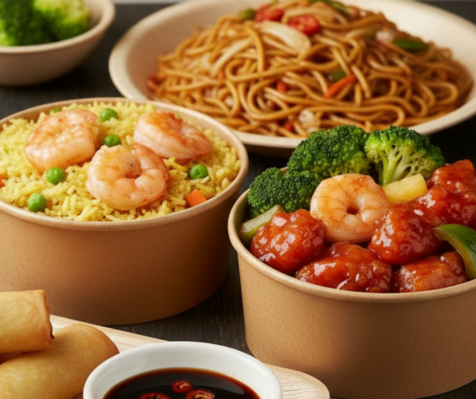 1000ml (32oz) Round Kraft Paper Bowls - Yelai EcoTact