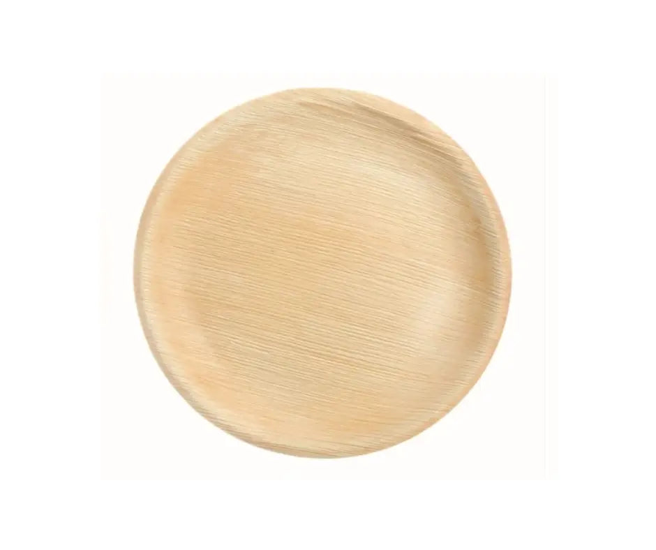 Eco-Friendly 10″ (25 cm) Compostable Palm Leaf Shallow Round Plates Yelai EcoTact