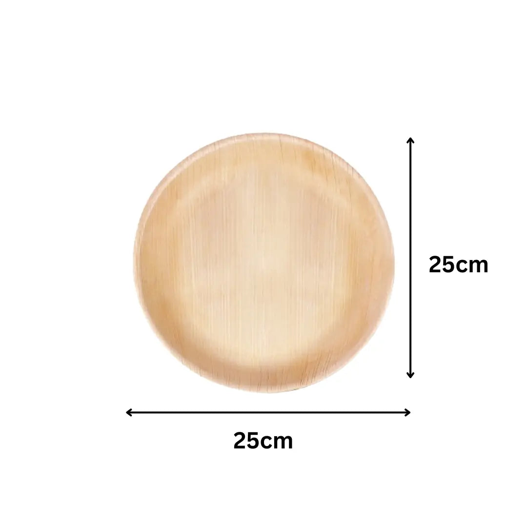 10″ compostable palm leaf round plates for weddings UK