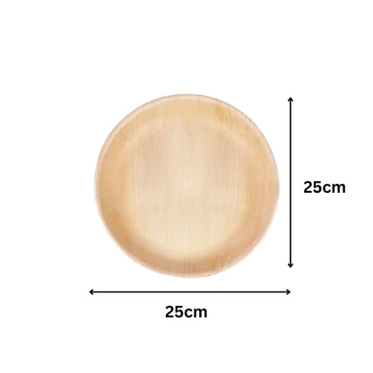 10″ compostable palm leaf round plates for weddings UK
