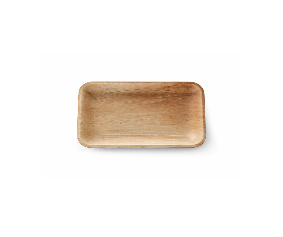 10''x6'' Rectangular Palm Leaf Serving Trays Yelai EcoTact