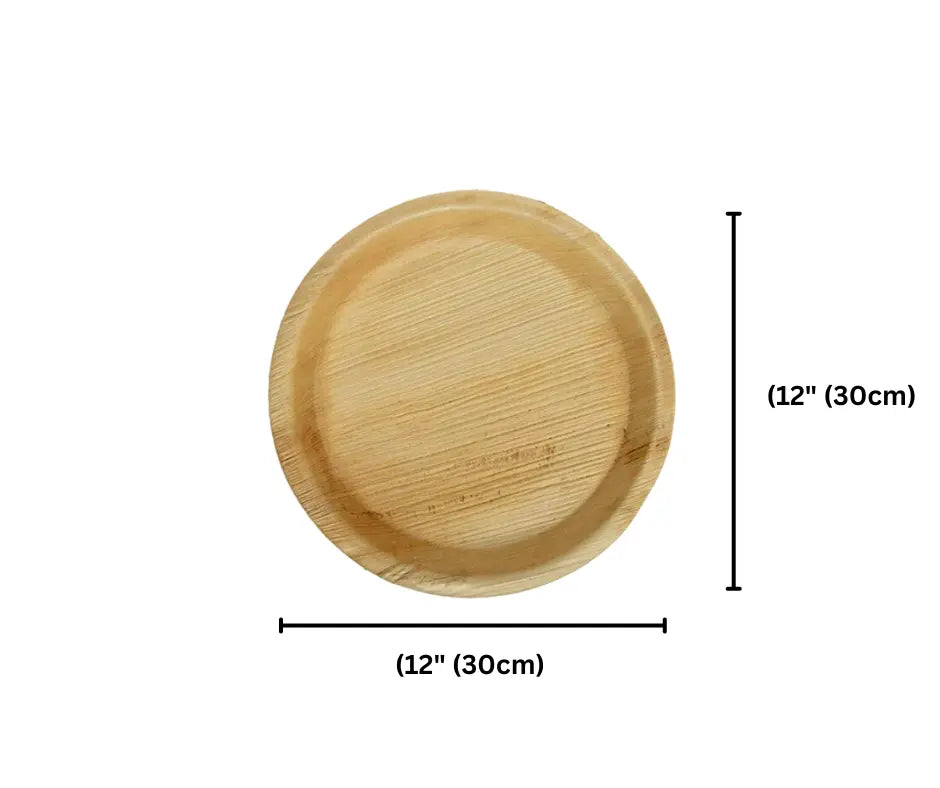 12″ compostable palm leaf plates for weddings UK