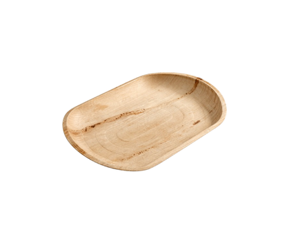 22" x 12" Oval Extra Large Disposable Palm Leaf Wooden Platter Tray Yelai EcoTact