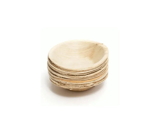4″ Round Palm Leaf Bowls | Eco-Friendly & Biodegradable Yelai EcoTact