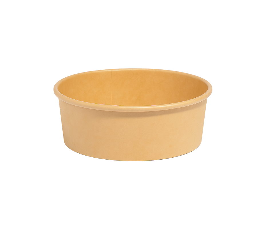 500ml round Kraft paper bowl, disposable and eco-friendly, takeaway food container