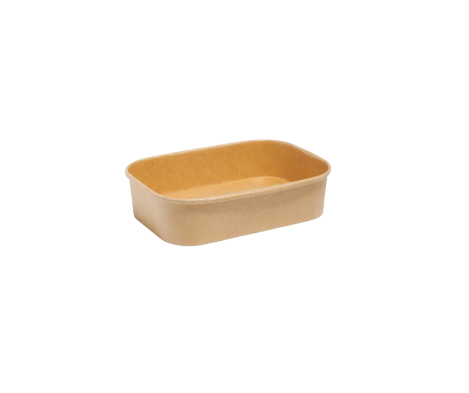 500ml Rectangular Kraft Bowl Yelai EcoTact
