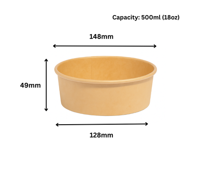 500ml Kraft Paper Bowl Yelai EcoTact