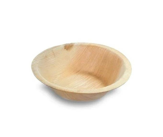5" (12 cm) Round Palm Leaf Dessert Bowls Yelai EcoTact