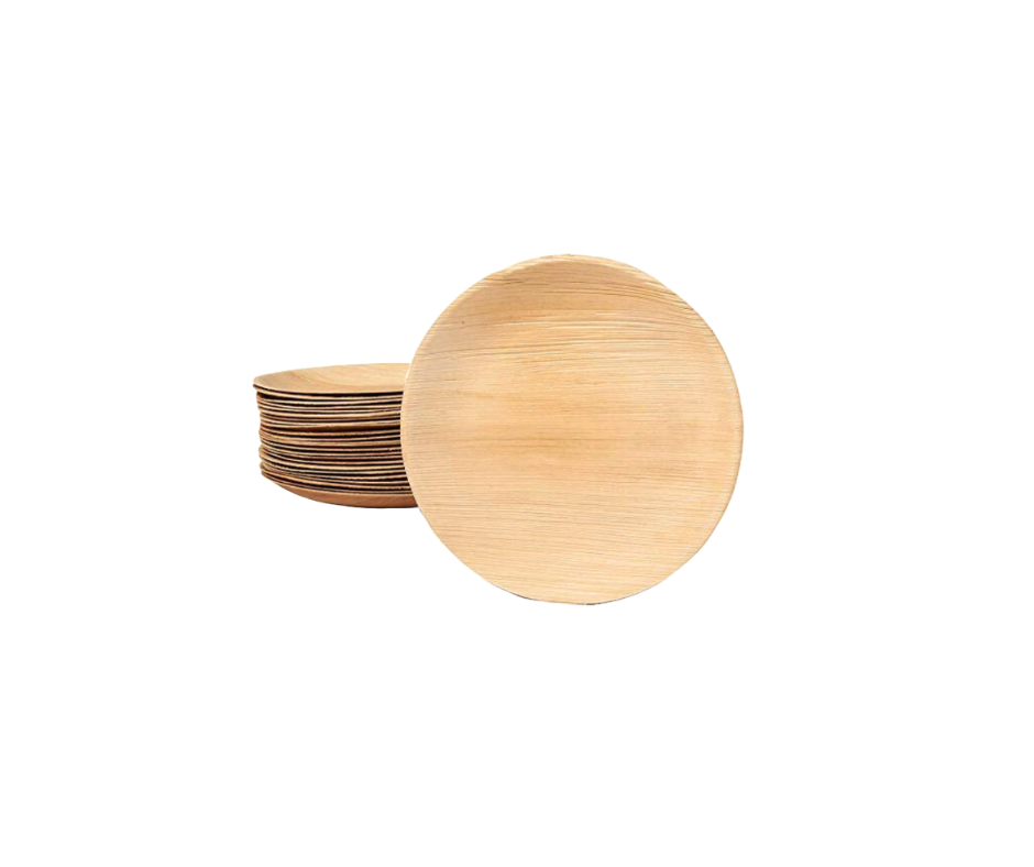 Eco Friendly Palm Leaf 7″ (18cm) Compostable Round Plates Yelai EcoTact