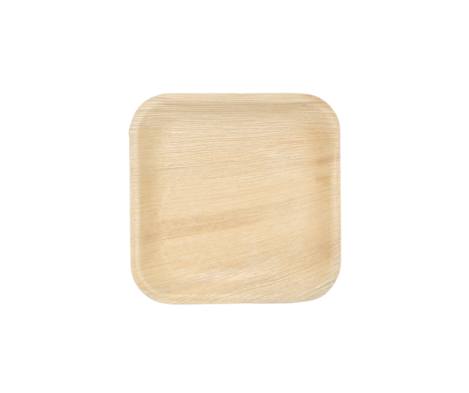 8" (20 cm) Square Palm Leaf Plates | Eco Disposable Plates UK Yelai EcoTact