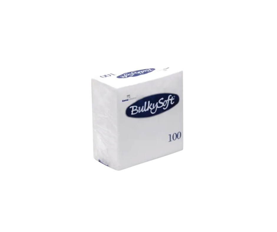 Cocktail Napkin 240x240mm 2-Ply White (Pack of 100) Yelai EcoTact