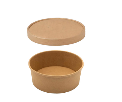 Kraft Food Bowl Lid Fits - 500/750/1000ml Yelai EcoTact