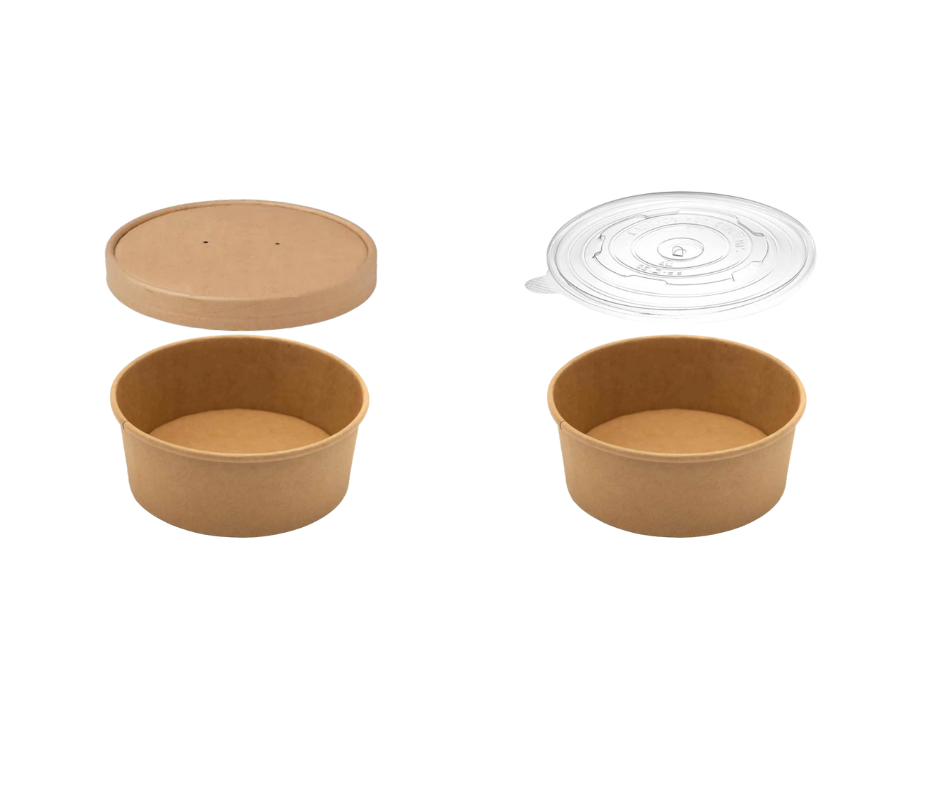 Kraft Round Bowls & Lids Yelai EcoTact