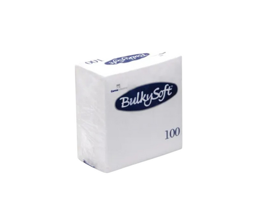 White 2-Ply 33 x 33 mm Napkins (Pack of 100) Yelai EcoTact