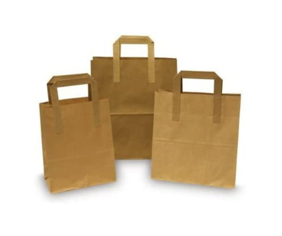 S.O.S Kraft Large Bags with Flat Handles Yelai EcoTact