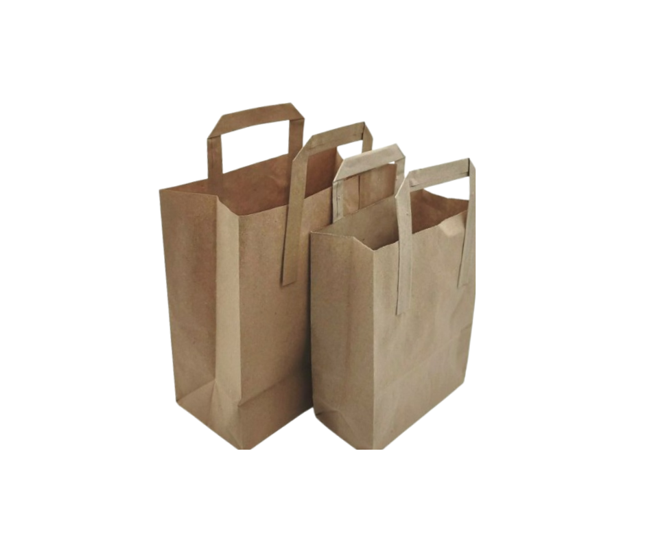 S.O.S Kraft Large Bags with Flat Handles Yelai EcoTact